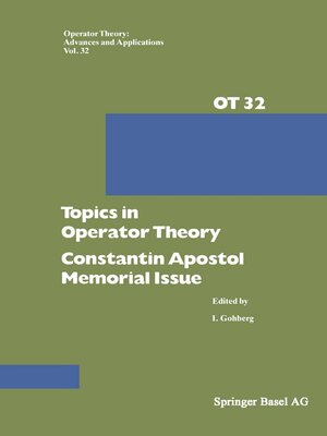cover image of Topics in Operator Theory